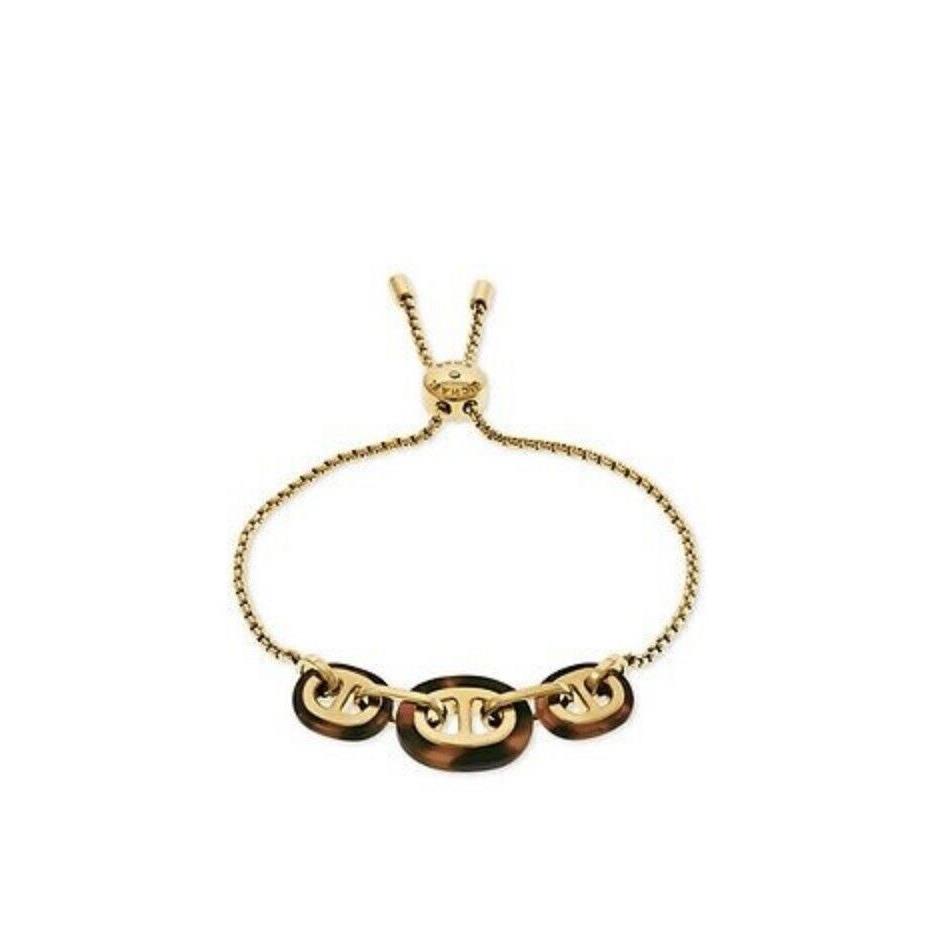 Michael Kors Tortoise and Gold-tone Maritime Link Bracelet 229