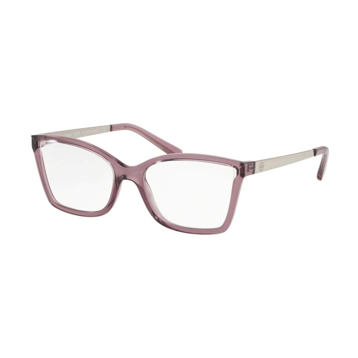 Michael Kors Caracas MK 4058 3502 Burgundy Crystal Plastic Rectangle Eyeglasses