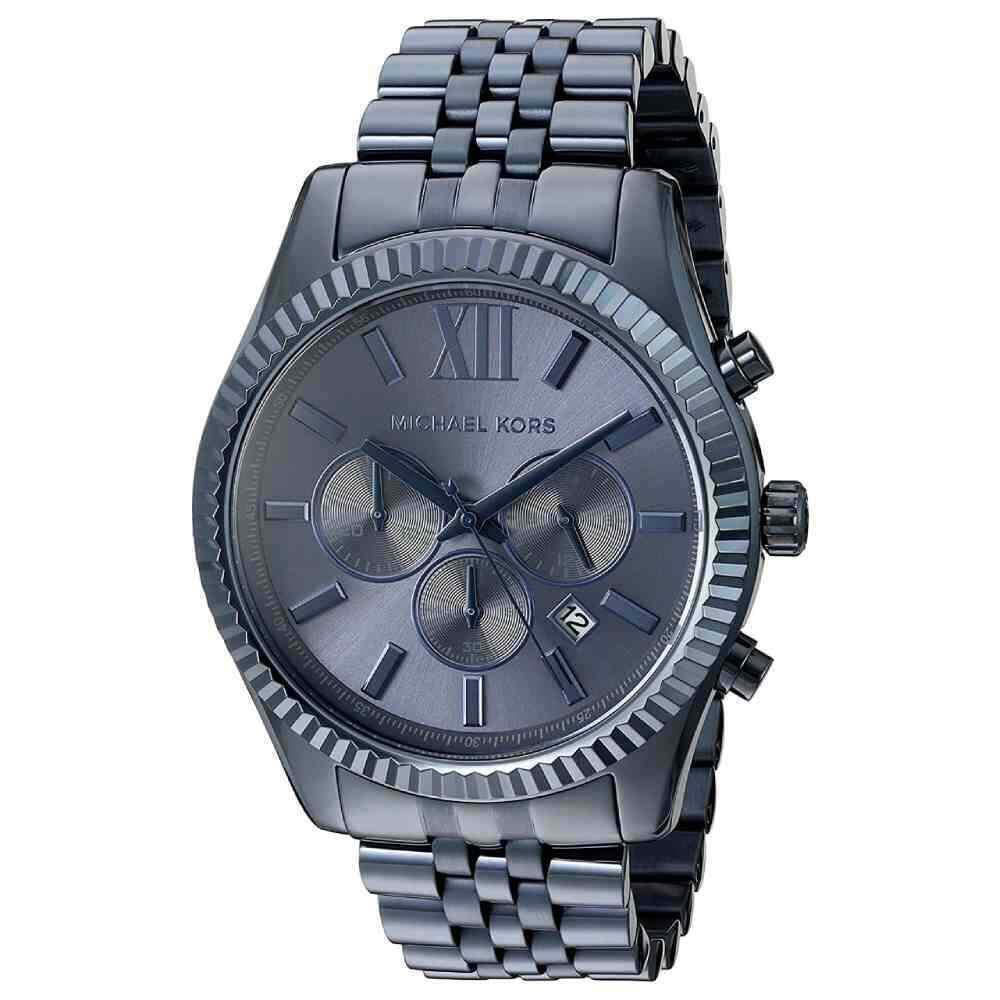 Michael Kors MK8480 Men`s Lexington Blue-tone Chronograph Watch