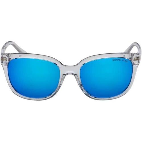 Michael Kors Bea MK2042 305125 55 Clear / Blue Frame Mirrored Lens Sunglasses