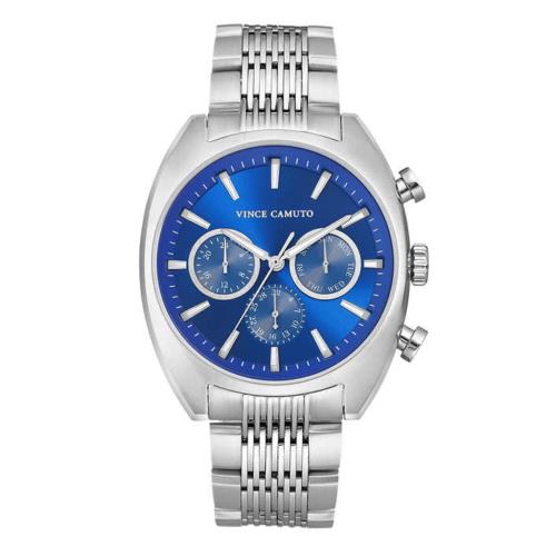 Vince Camuto VC/1040BLSV Men`s Multi Function Stainless Steel Watch Nwb