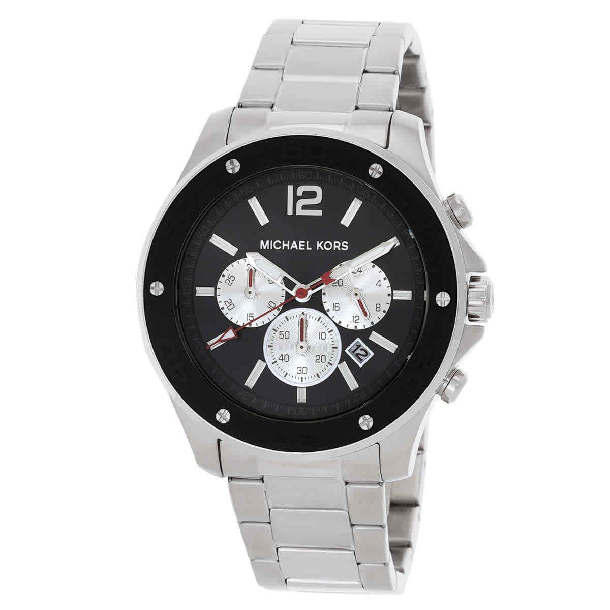 Michael Kors Oversized Nolan Chronograph Quartz Black Dial Men`s Watch MK9067