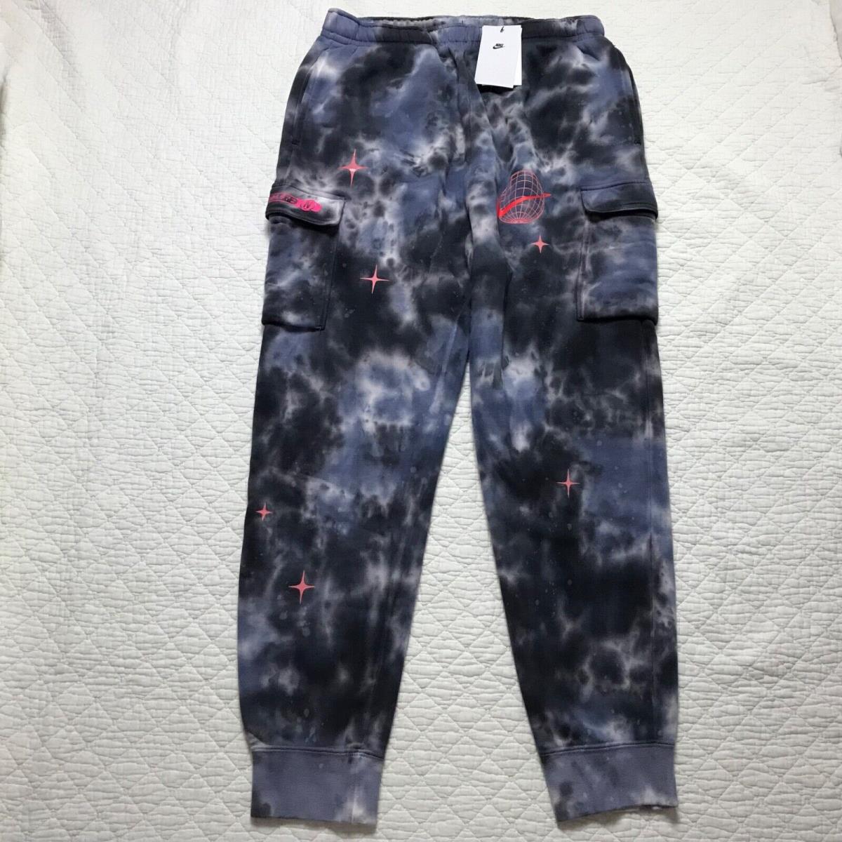 Nike Nsw Club Space Wave Cargo Fleece Pants Men s SZ L FB9041-410