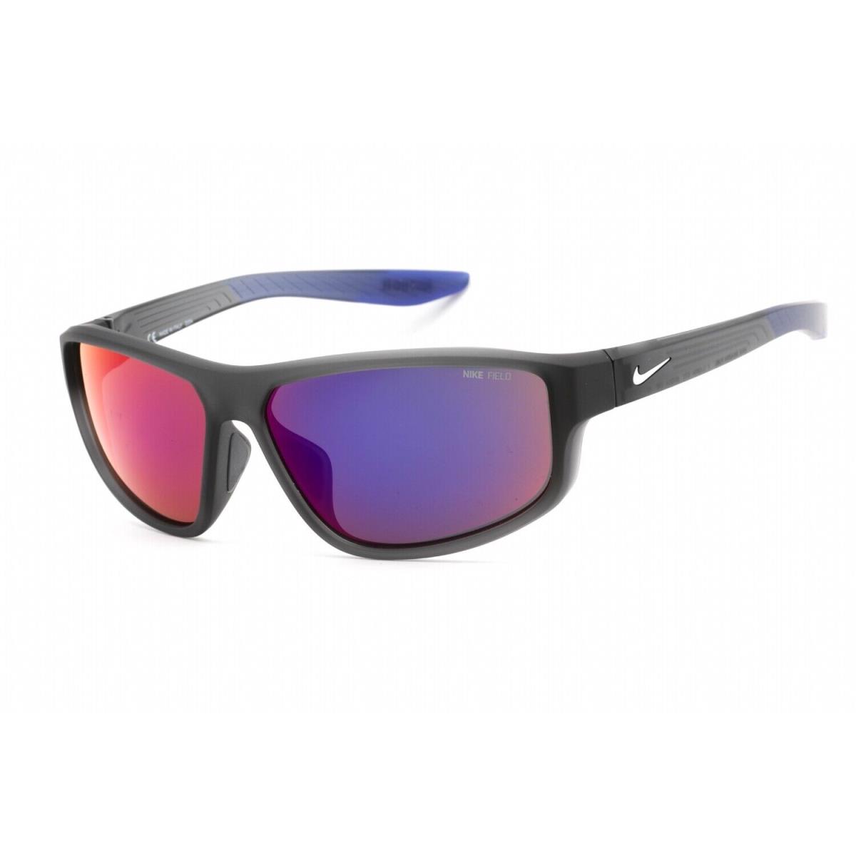 Nike Brazen Fuel E DJ0804-021 Matte Dark Grey Sunglasses - Frame: Matte Dark Grey, Lens: Field Tint Red fade