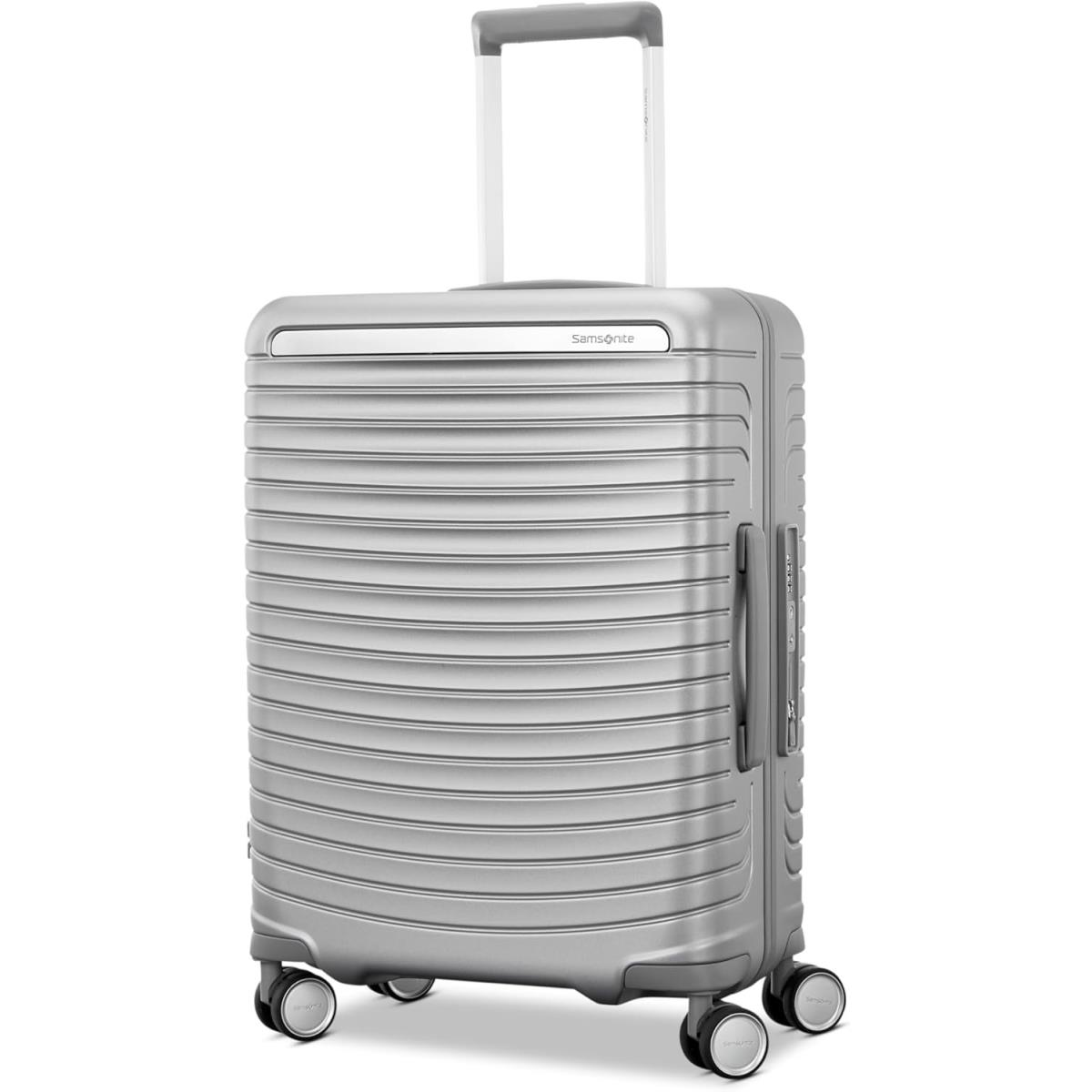 Samsonite Framelock Max Hardside Luggage with Spinner Wheels Lightweight Silver