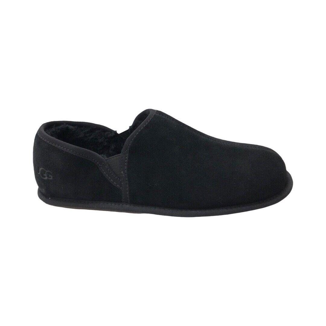 Ugg Men`s Scuff Romeo Slippers Black Suede Shoes 1113630