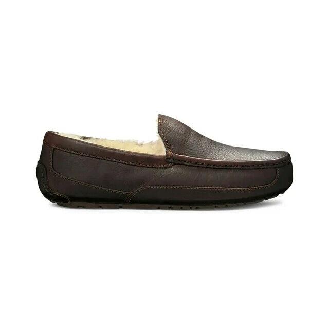 Ugg Men`s Ascot Tea Leather Sheepskin Loafer Slippers Style 5379-CTEA - Brown