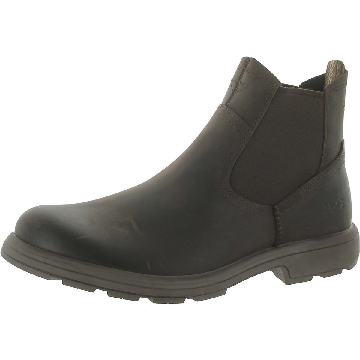 Ugg Mens Biltmore Leather Pull On Ankle Chelsea Boots Shoes Bhfo 4520