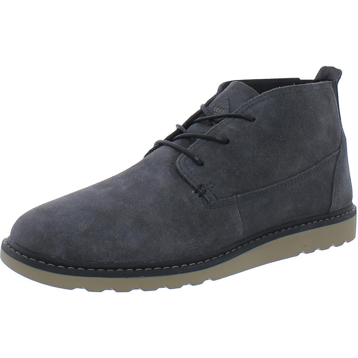 Reef Mens Voyage Gray Suede Comfort Chukka Boots Shoes 12 Medium D Bhfo 7002