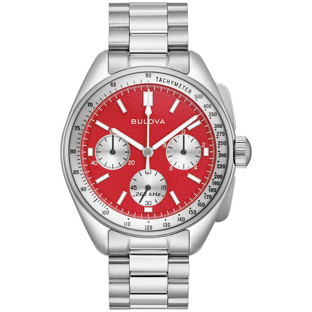 Bulova Lunar Pilot Blood Moon Chronograph Mens Set Watch 98K115