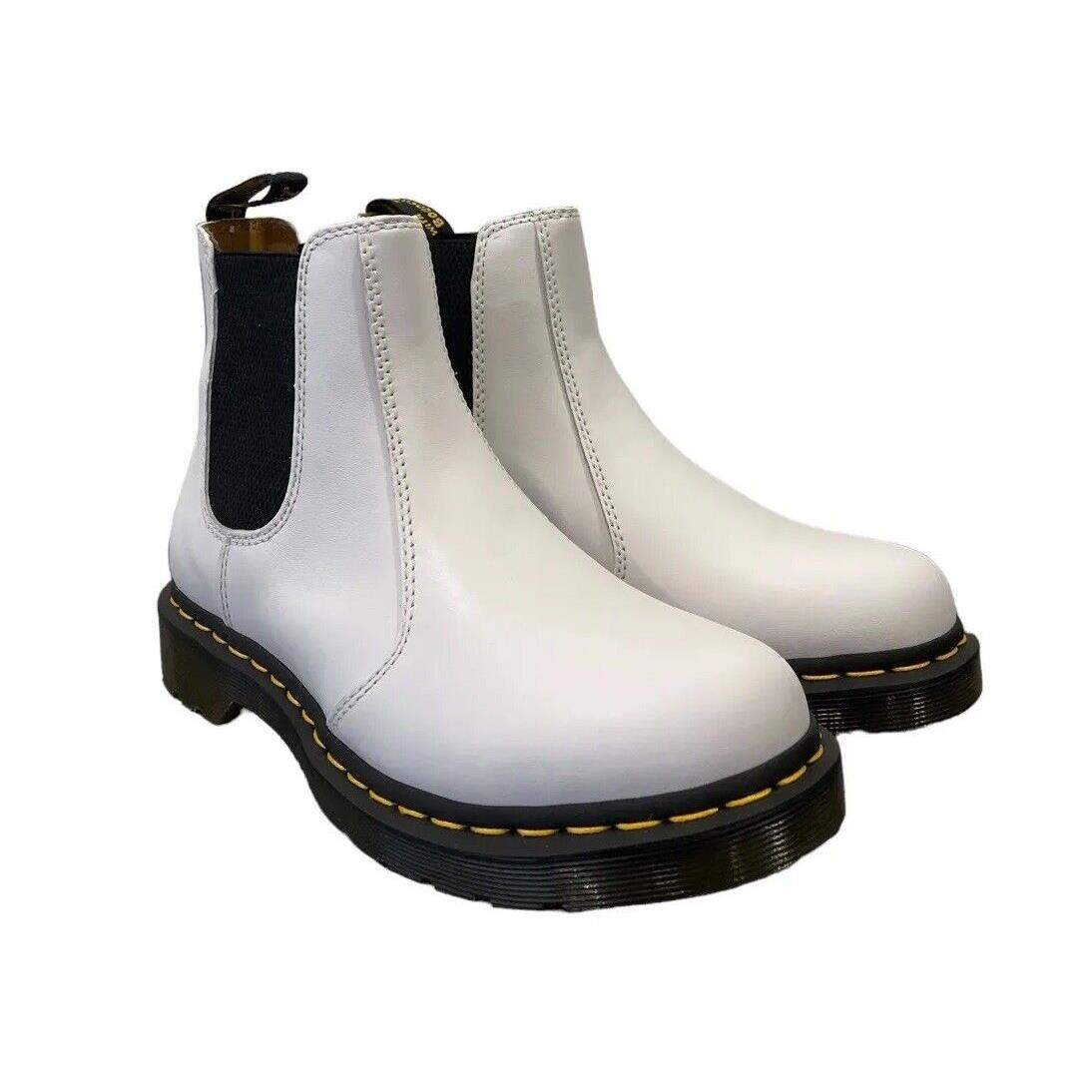 Dr. Martens 2976 Women s Size 8 Casual Boot White Black Pull On Fashion Shoe