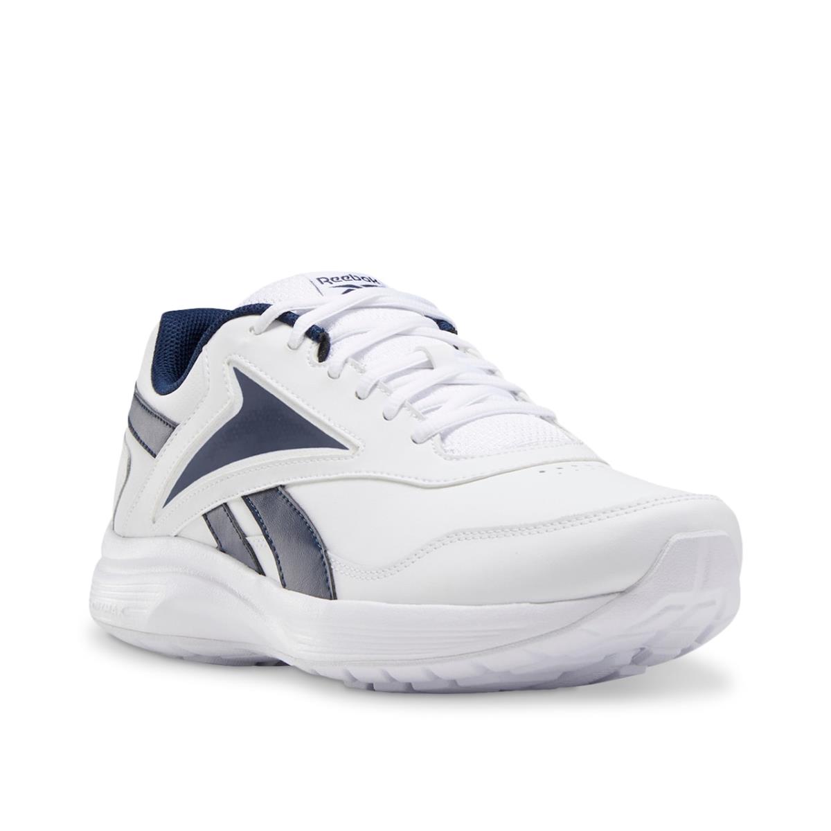 Man`s Athletic Reebok Walk Ultra 7 Dmx Walking Sneaker - White/Navy