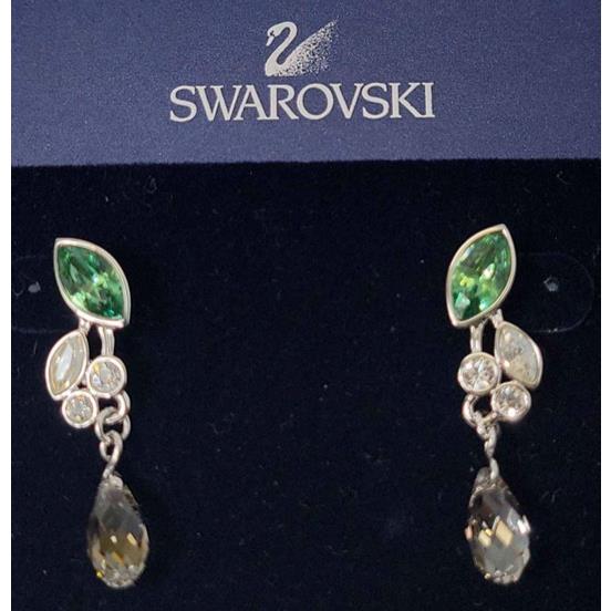 Swarovski Crystal Drop Earrings Garland 992668 Retired Signed Pierced