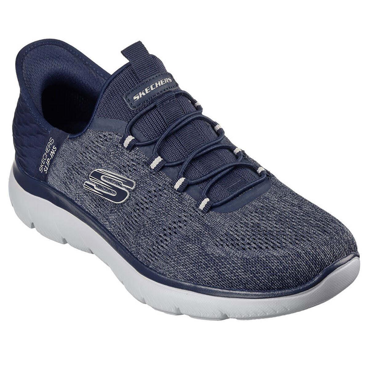 Skechers Men`s Summits Key Pace Slip-ins Navy Low Top Sneaker Shoes Nvy - Description/Title/Image