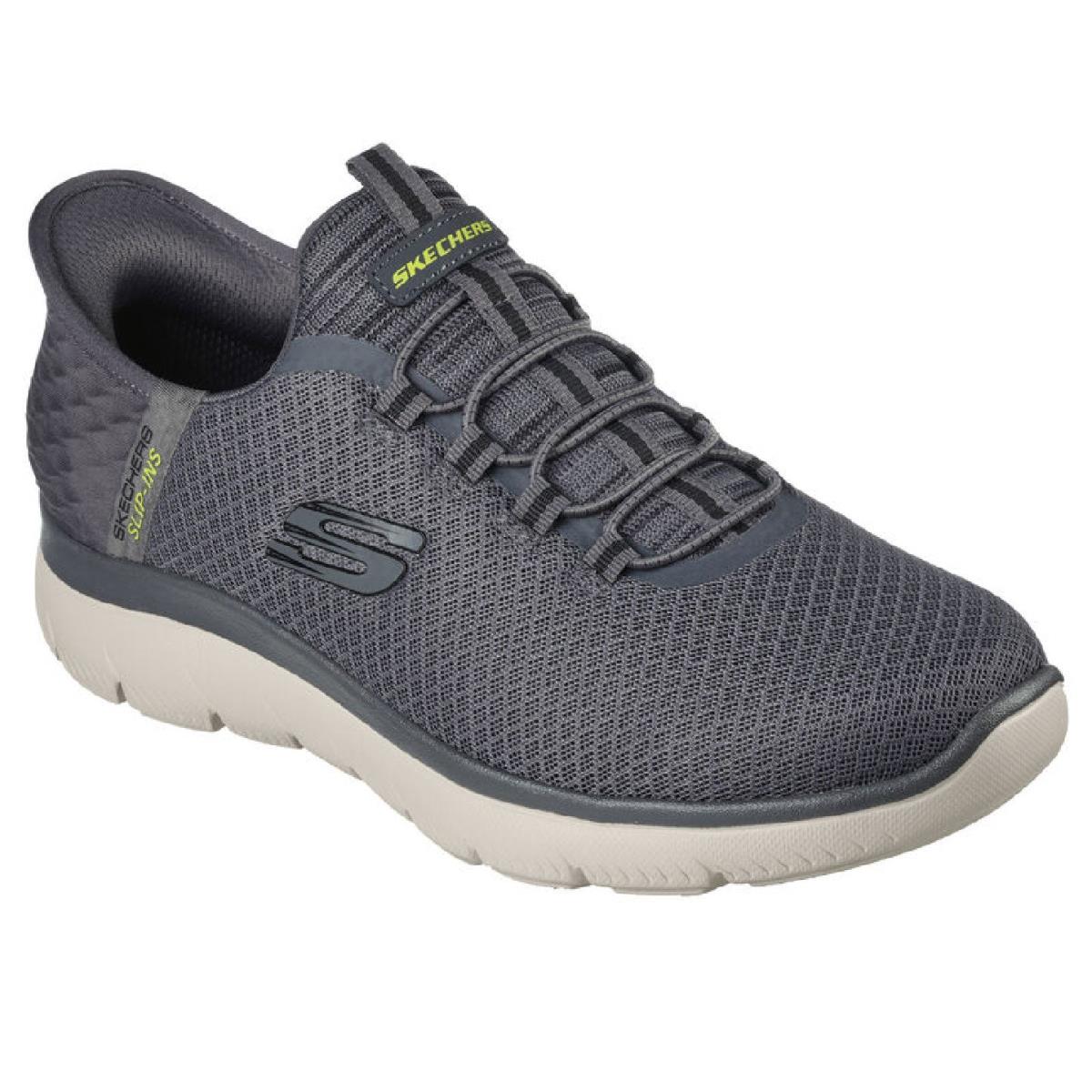 Skechers Men`s Summits Slip-ins High Range Charcoal Low Top Sneaker Shoes Chr - Description/Title/Image