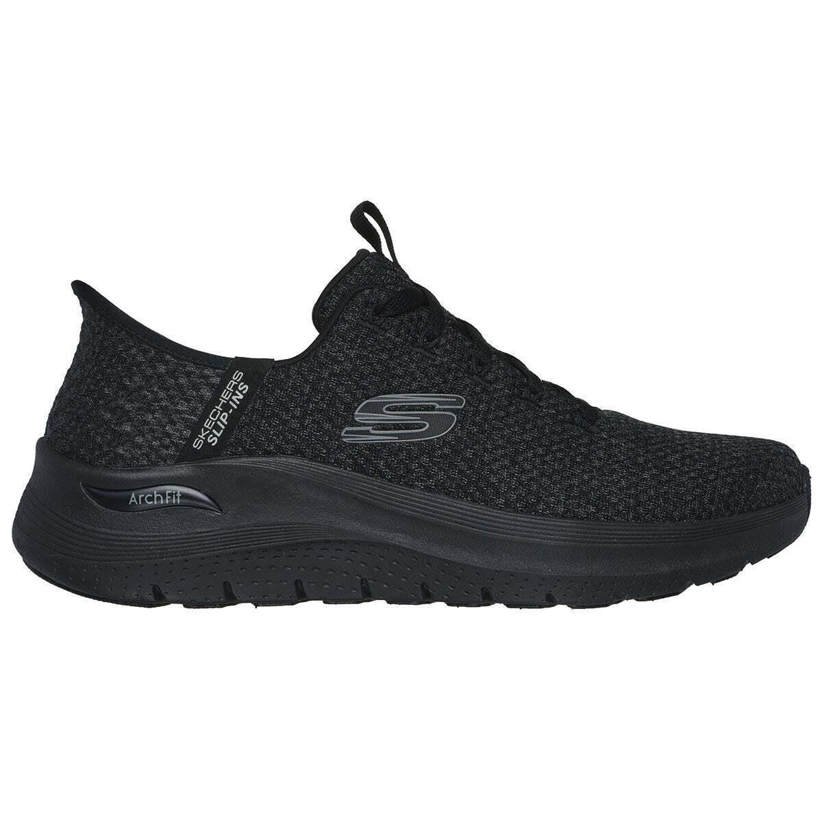 Skechers Men`s Arch Fit 2.0 Look Ahead Slip-ins Black Low Top Sneaker Shoes