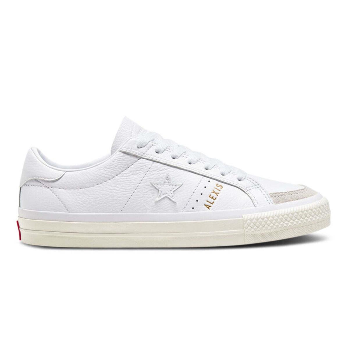 168858C Mens Converse One Star `pro Low Alexis Sablone` - White/Enamel Red-Egret