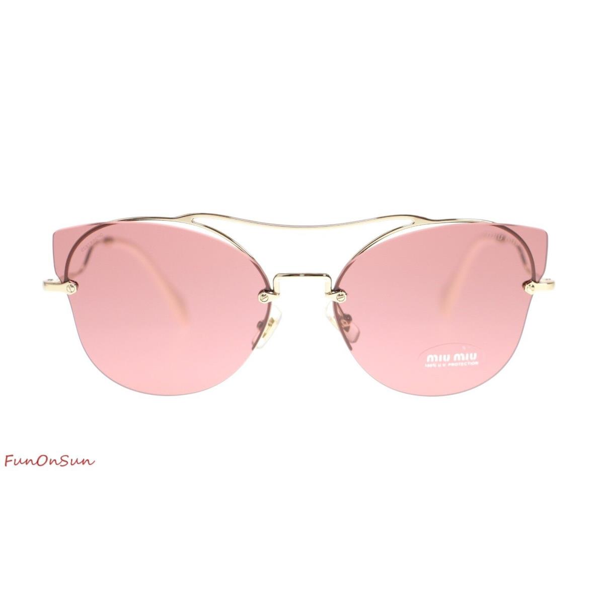 Miu Miu Women`s Sunglasses MU52SS ZVN0A0 Pale Gold/ Violet 62mm