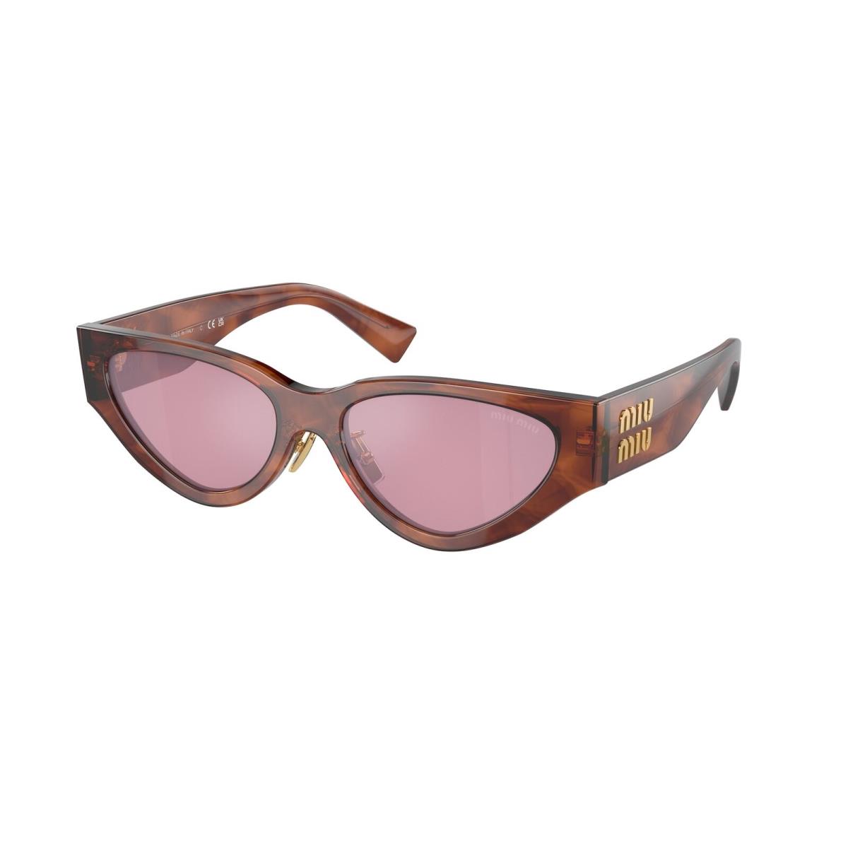 Miu Miu MU 03ZS 11Q50D Striped Tobacco Bordeaux 54 mm Women`s Sunglasses