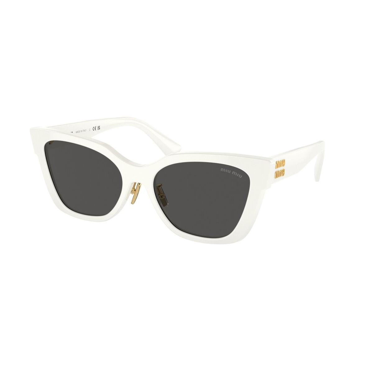 Miu Miu MU 02ZS 1425S0 White Dark Grey 56 mm Women`s Sunglasses