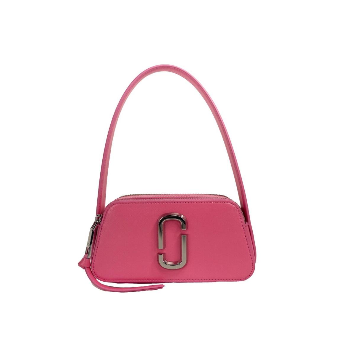 Marc Jacobs The Slingshot Leather Shoulder Bag - Handle/Strap: Pink, Hardware: Silver, Exterior: Pink