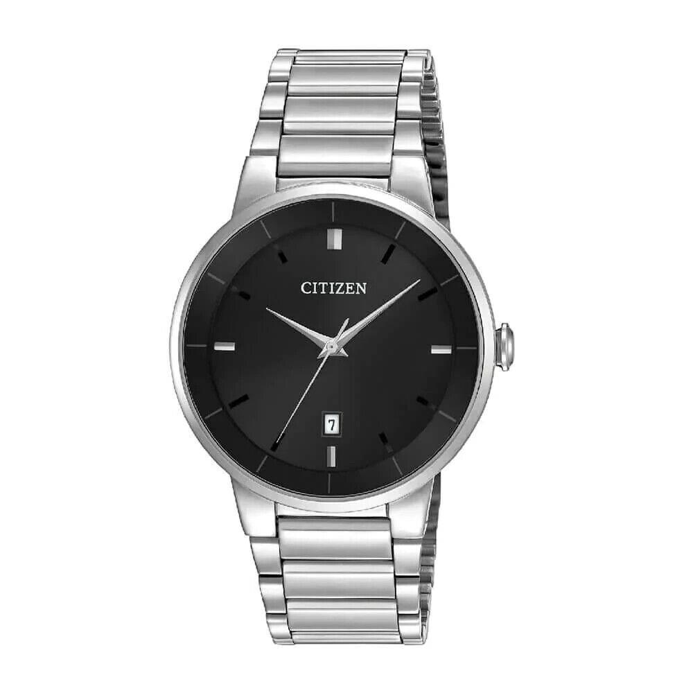 Citizen Men`s Corso Quartz Black Dial Stainless Steel Watch - BI5010-59E
