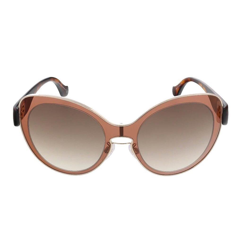 Balenciaga Women`s Mauve Pink Havana Round Sunglasses BA0002S