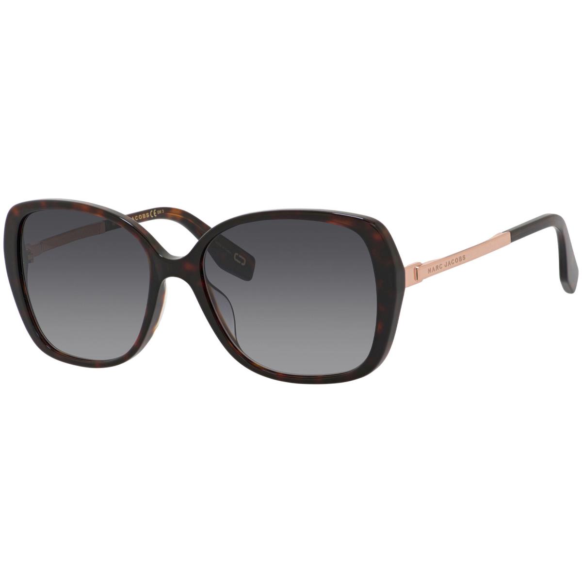 Marc Jacobs Women`s Dark Havana Butterfly Sunglasses MARC304S 0086 9O