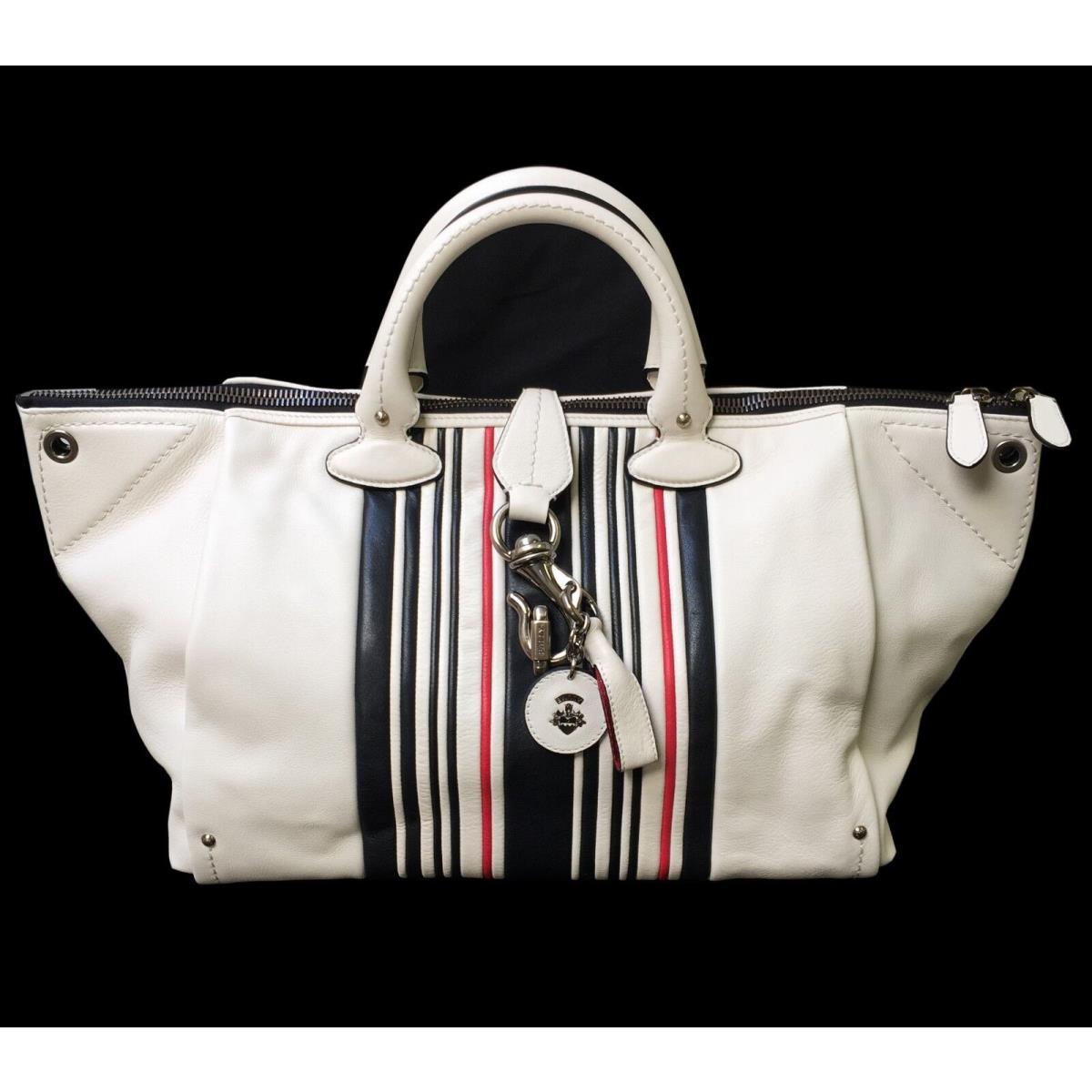 Balenciaga Bally of Switzerland Multi-stripes Calf Leather Tote Satchel Bag