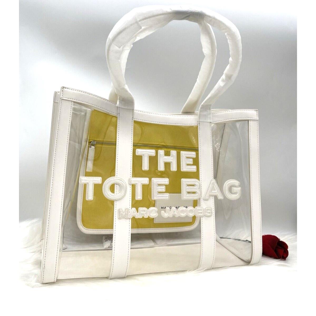 Marc Women’s The Clear Large Logo Vinyl Duffel Jacobs Women s The Clear Large Logo Vinyl Duffel Tote In White