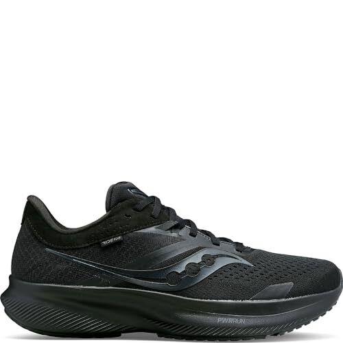 Saucony Women`s Ride 16 Sneaker Triple Black 6.5