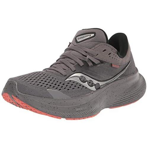 Saucony Women`s Ride 16 Sneaker Gravel/zenith 5 - Gravel/Zenith