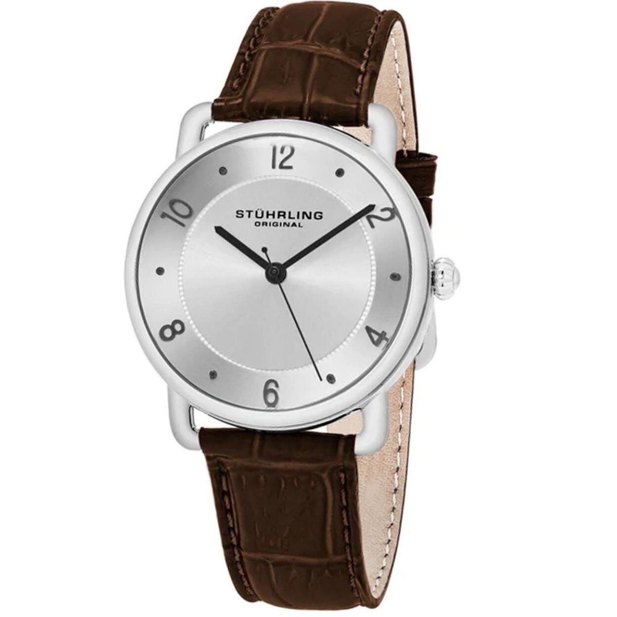 Stuhrling Mens Symphony Silver Dial Watch - 844.03