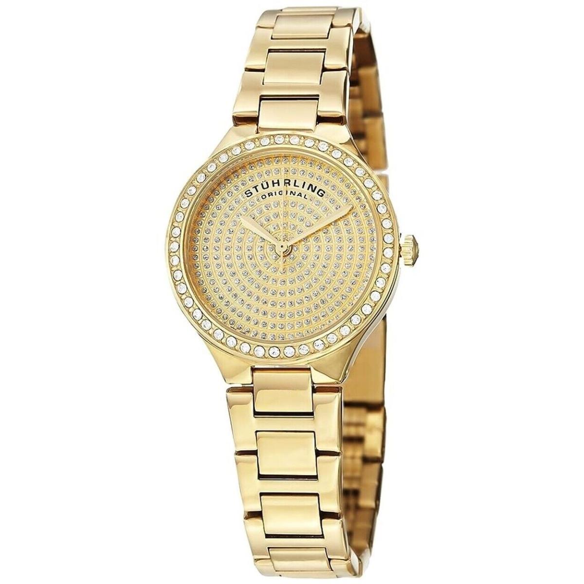 Stuhrling Womens Symphony Gold Dial Watch - 683.03