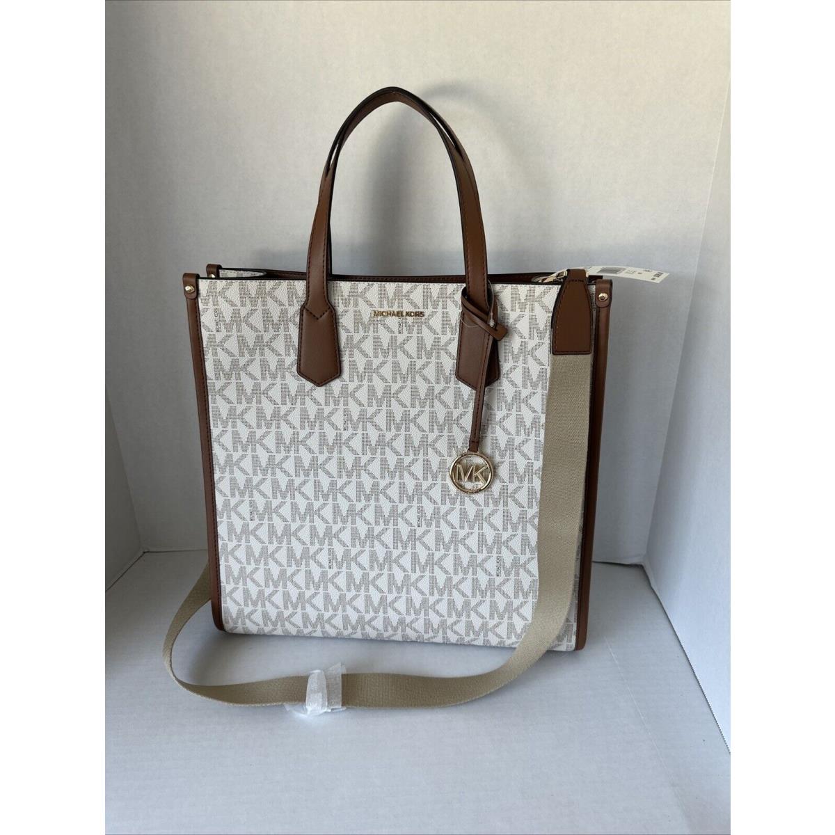 Michael Kors Maple Large NS Logo Tote Vanilla/cream/tan