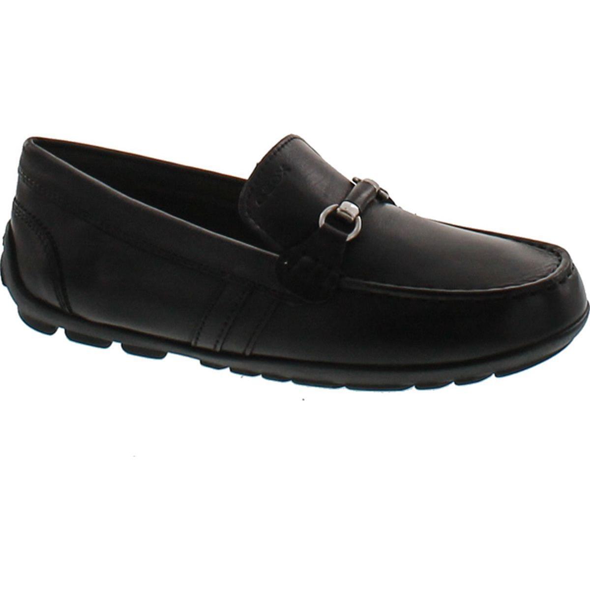 Geox Boys Fast Leather Fashion Slip On Loafers with Cha