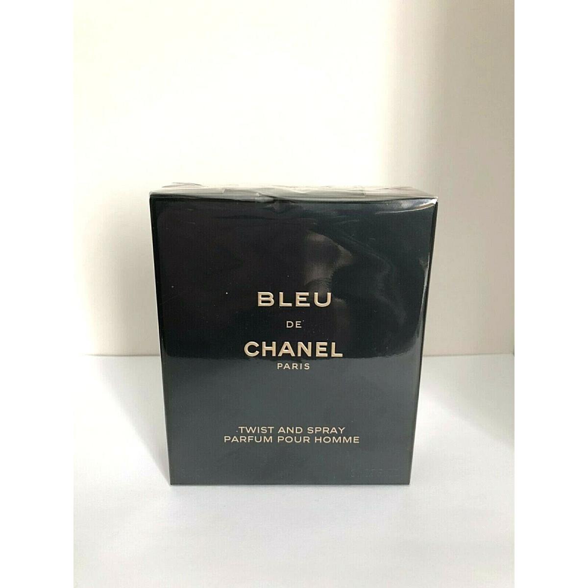 Bleu De Chanel Twist and Spray Parfum Travel Spray 3 x 0.7 oz -new