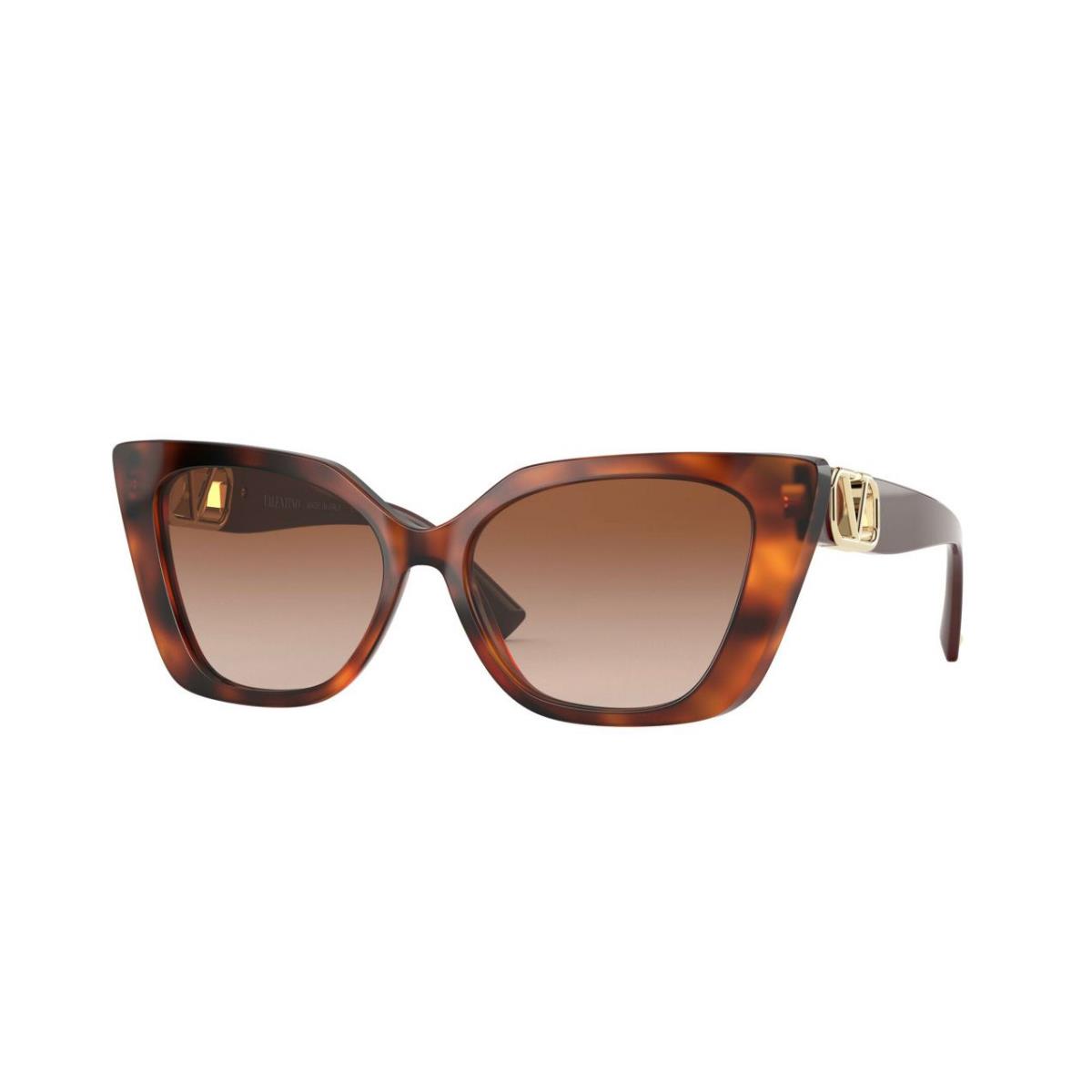 Valentino VA4073 501113 Havana Brown Burgundy Cat Eye Sunglasses Italy