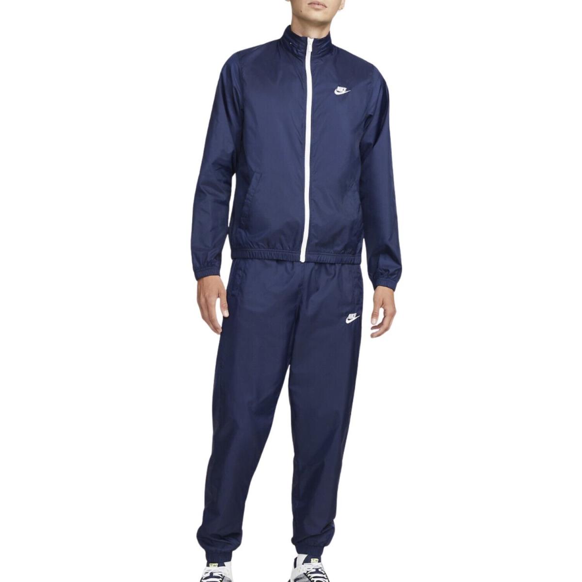 Nike Sportswear Club Men`s Lined Woven Set Mens Style : Dr3337 - Midnight Navy/White