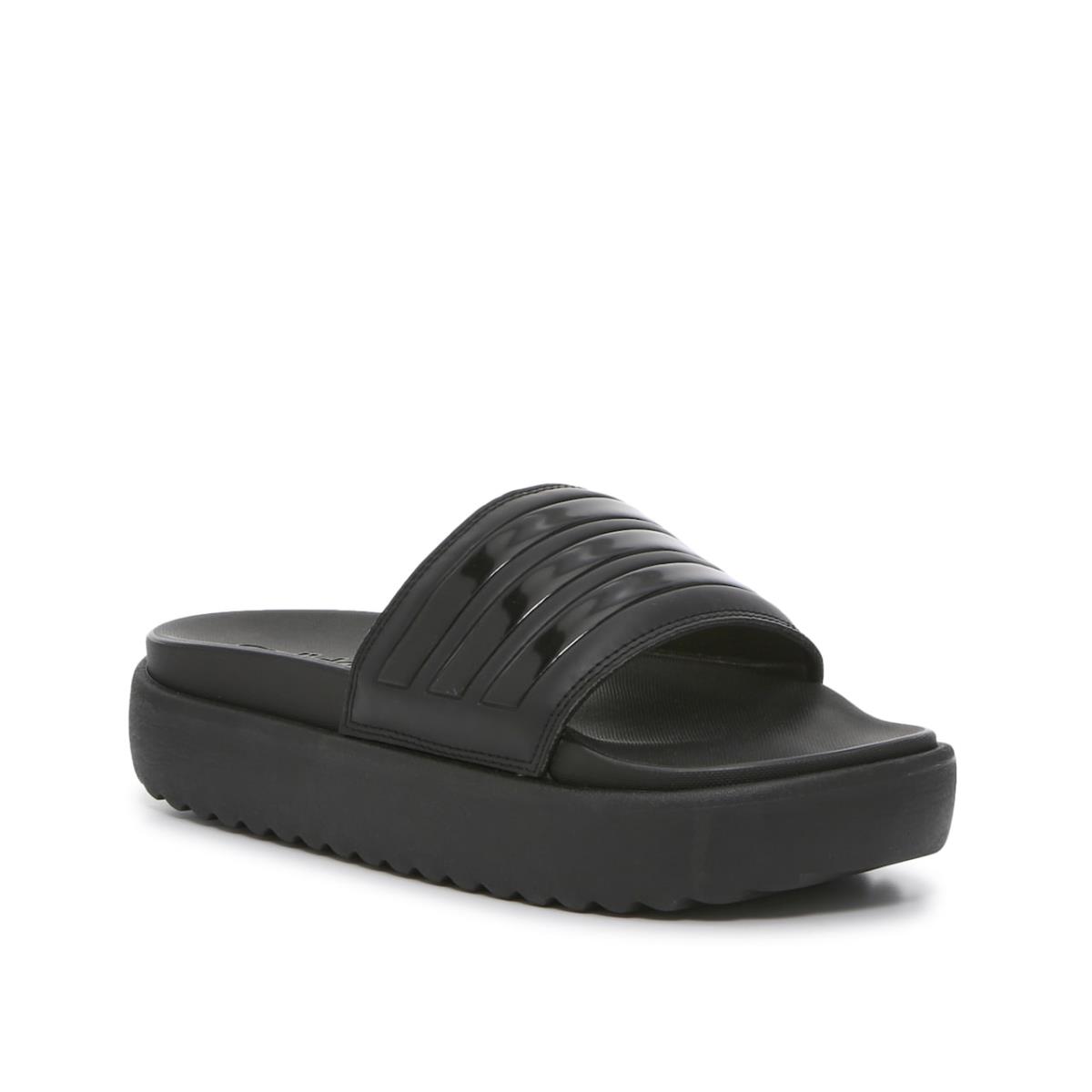 Woman`s Sandals Adidas Adilette Platform Slide Sandal - Black