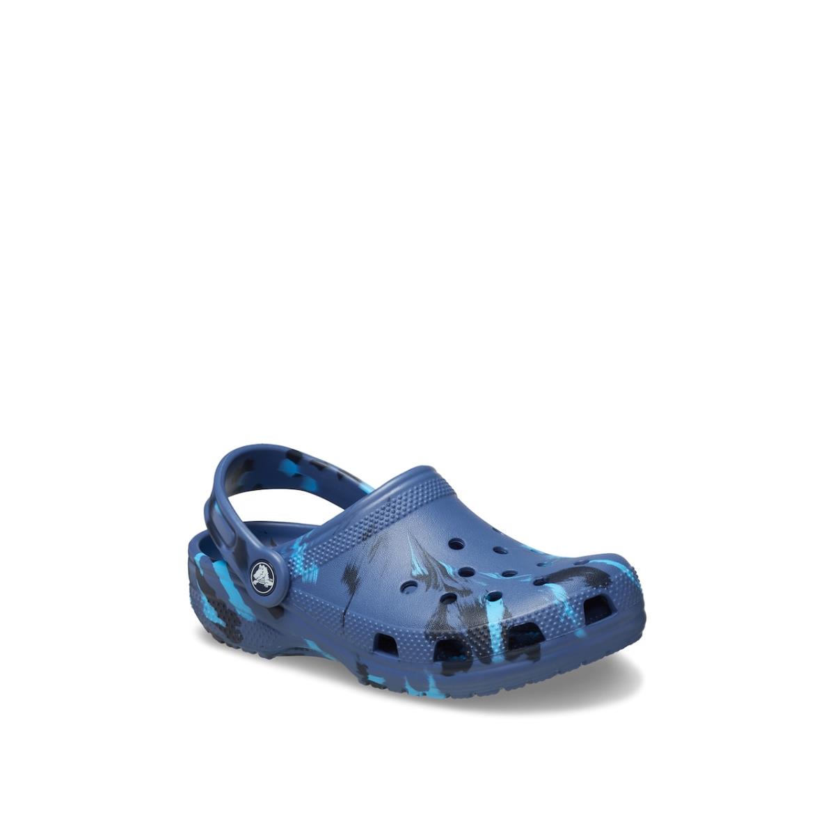 Boy`s Clogs Crocs Classic Marbled Clog Blue Marble