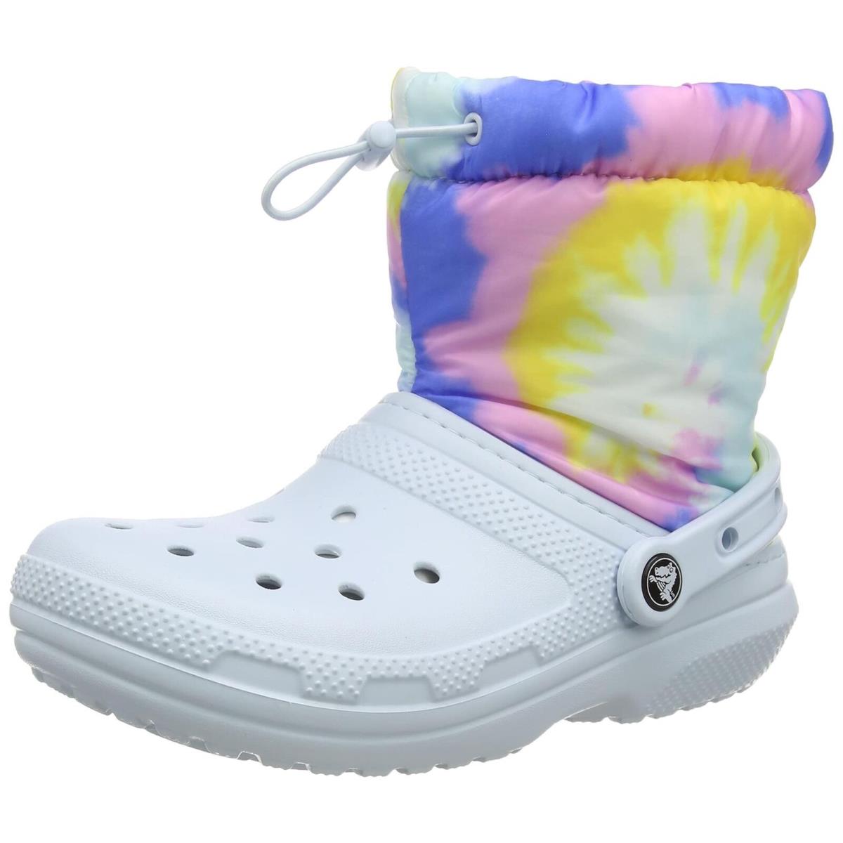 Crocs Unisex Classic Lined Neo Puff Fuzzy Winter Boots Snow Pastel Tie Dye Num