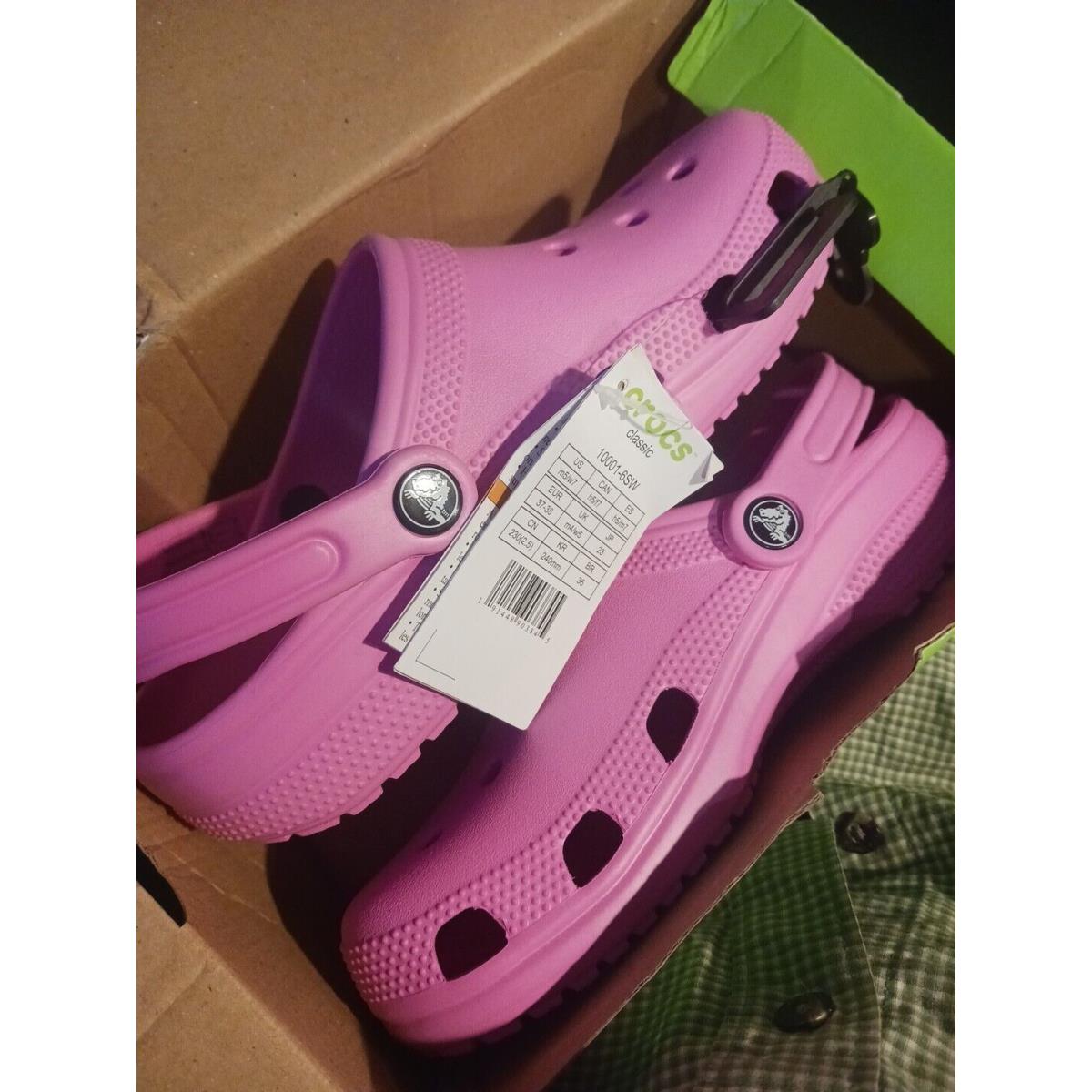 Crocs Unisex Pink Slip-on Clogs Women Sz 7/ Men Sz 5