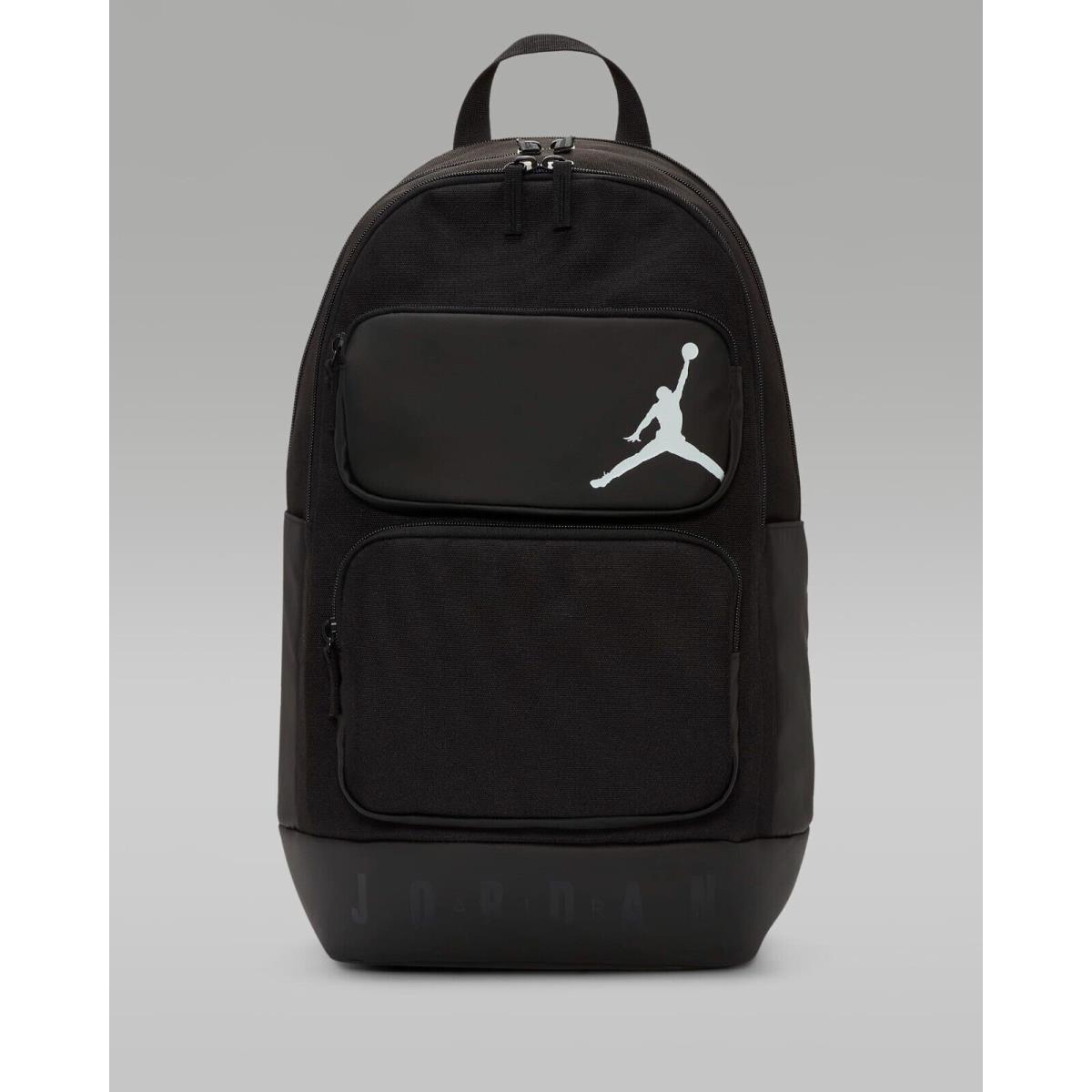 Jordan Essentials Backpack Nike Black School Bag 28.75L 9.5 Hx12 Lx7.5 D