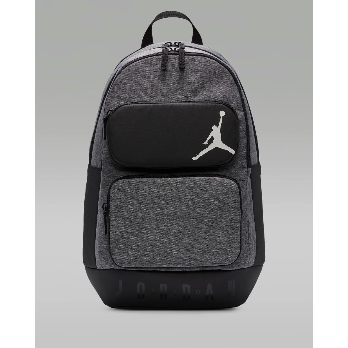 Jordan Essentials Backpack Nike Gray School Bag 28.75L 9.5 Hx12 Lx7.5 D