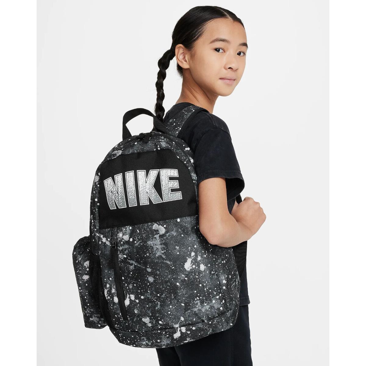 Nike Elemental Kids Backpack `smoke Grey/black` School Book Bag 20L