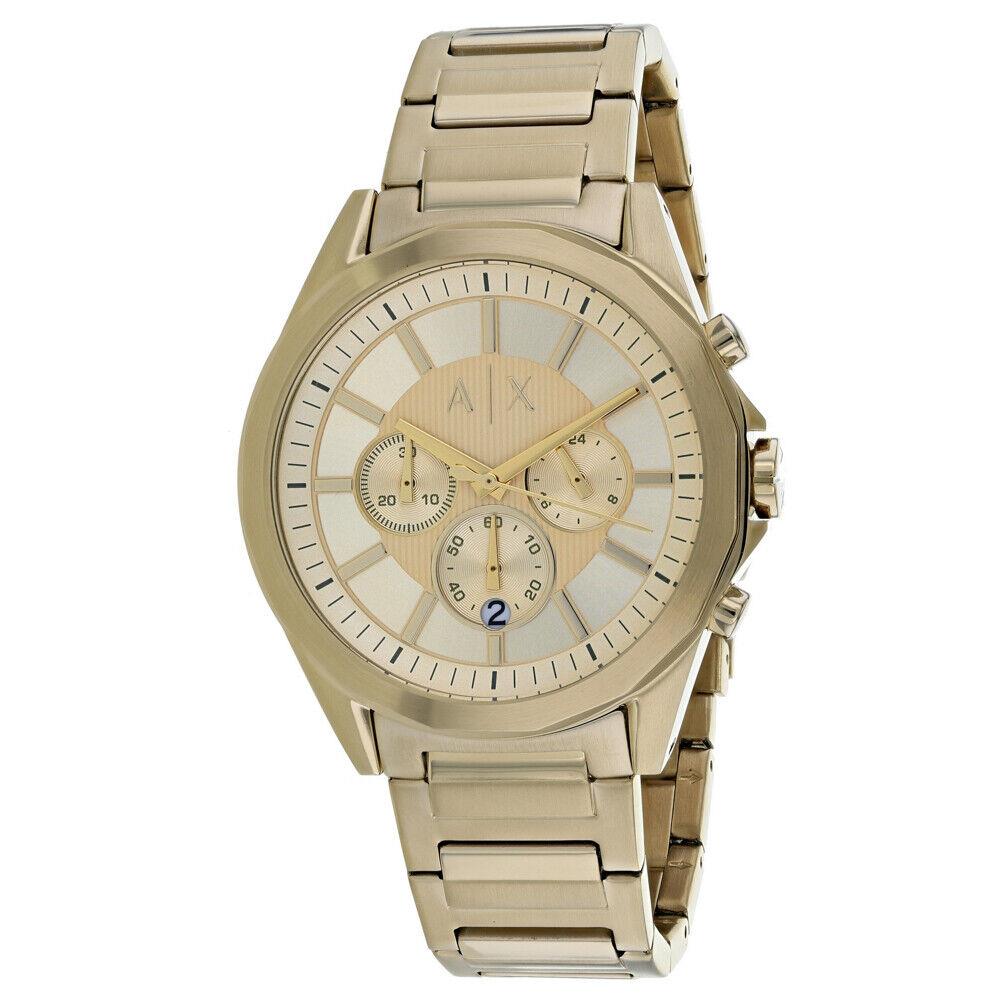 Armani Exchange Men`s Classic Gold Dial Watch - AX2602