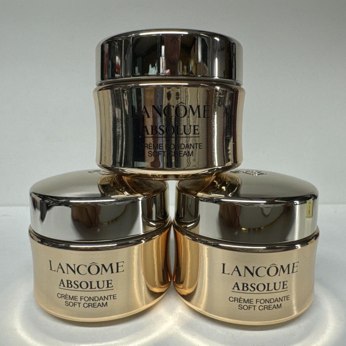 3 Lancome Absolue Revitalizing Brightening Soft Cream .5 OZ / 15 ML Unbox