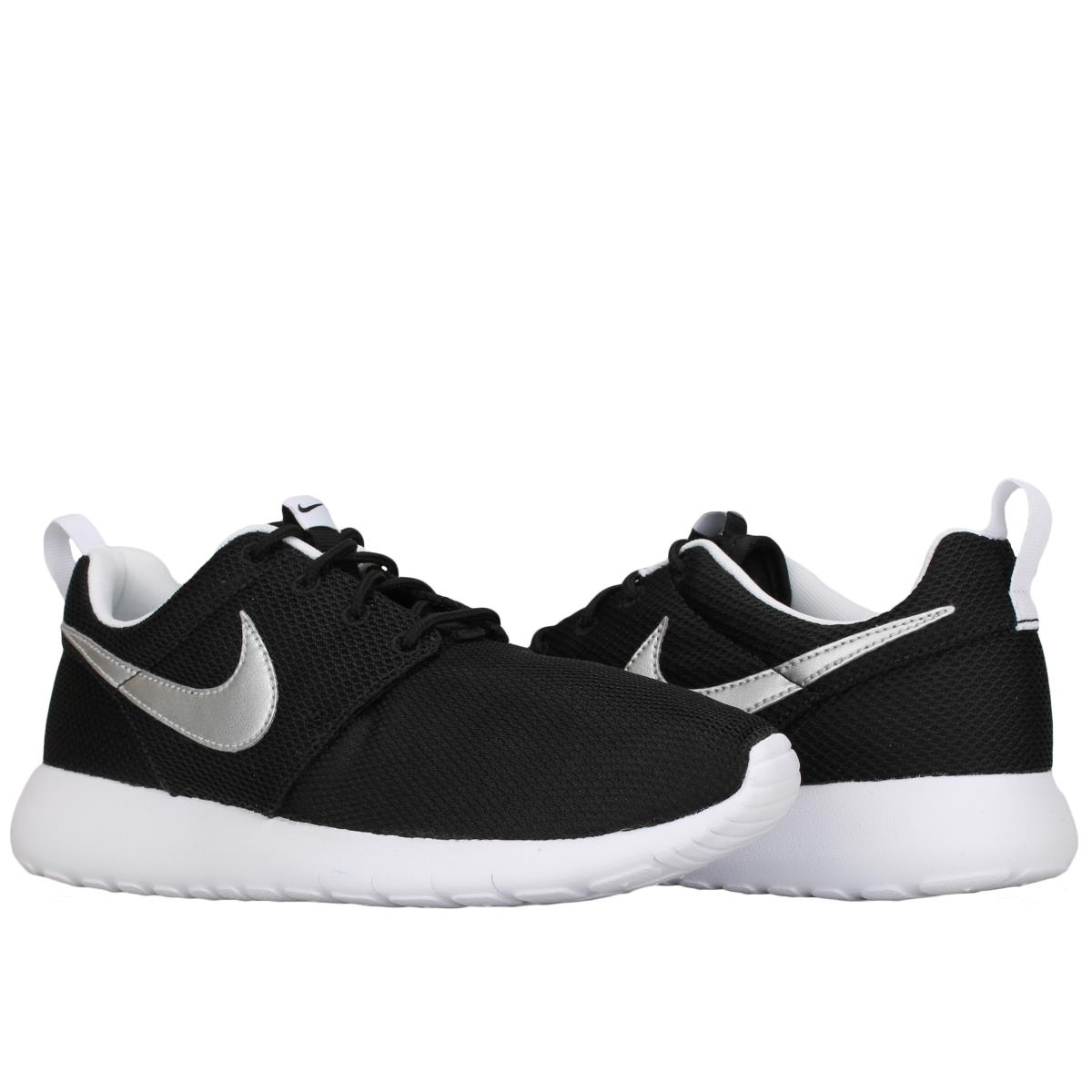 Nike Roshe One GS Black/silver-white Big Kids Running Shoes 599728-021 - Black/Metallic Silver-White-White