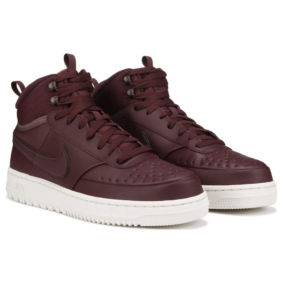 Nike Court Vision Mid Winter Burgundy Men`s Outdoor Boots DR7882-600 - Red